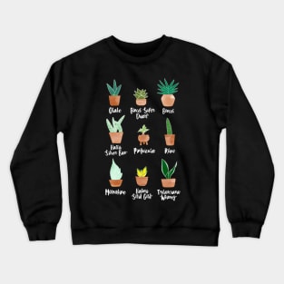 Sansevieria Cultivars (Black) Crewneck Sweatshirt